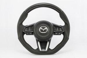 KENSTYLE(�P���X�^�C��)�I���W�i���X�e�A�����OMD04 �}�c�_ �A�N�Z��(BM/BY�n)2016/7~ �J�[�{��/���U�[�R���r(���b�h�V���o�[�X�e�b�`) Mazda 3 Steering Wheel MD04