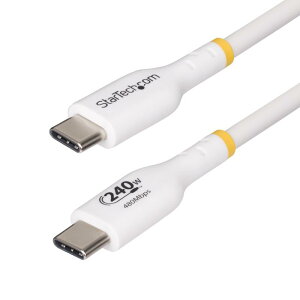 StarTech.com USB-C�[�d�P�[�u���^3m�^USB 2.0�^240W�^Power Delivery 3.1 EPR�^USB-IF�F�ؕi�^�I�X�E�I�X�^�z���C�g�^PD�Ή� Type-C �f�[�^�]�� �}�� �����[�d�R�[�h USB2EPR3MW