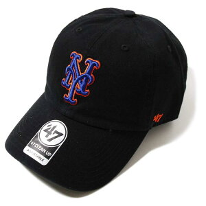 47brand (�t�H�[�e�B�[�Z�u��) �j���[���[�N ���b�c �L���b�v �X�q Mets �e47 CLEAN UP Black MLB ���W���[���[�O �x�[�X�{�[�� (�u���b�N)