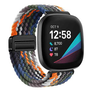 �Ή� Fitbit Versa 4/Versa 3/Fitbit Sense 2/Sense �����p�x���g�A�\�t�g�i�C���� �X�|�[�c�E�H�b�`�o���h�A���߉\�ȃ}�O�l�b�g�o�b�N���t�� �r���v�o���h �ʋC�� �j�����p