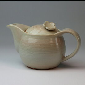 萩焼 萩陶苑 ポット急須華（茶こし付）白箱 400ml【焼き物/陶器/茶器/茶道具/日本茶/紅茶/05130】