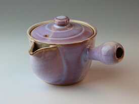 萩焼 萩陶苑 萩むらさき急須　化粧箱 420ml【焼き物/陶器/茶器/茶道具/急須/日本茶/緑茶/茶葉/04505】