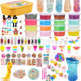 スライム キット 水晶粘土 DIY ねんど セット 粘土遊び おもちゃ 子供 手作りツール 男の子 女の子 誕生日プレゼント 室内遊び Slime kit