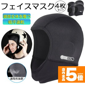 ★期間限定！最大20%OFF★ヘルメットインナー ヘルメット 4枚セット 吸汗速乾ヘルメットインナー フルフェイス フェイスカバー 清涼素材クールマックスを使用 ツーリング サイクリング スポーツ アウトドア レジャー バイク用品 予防 吸