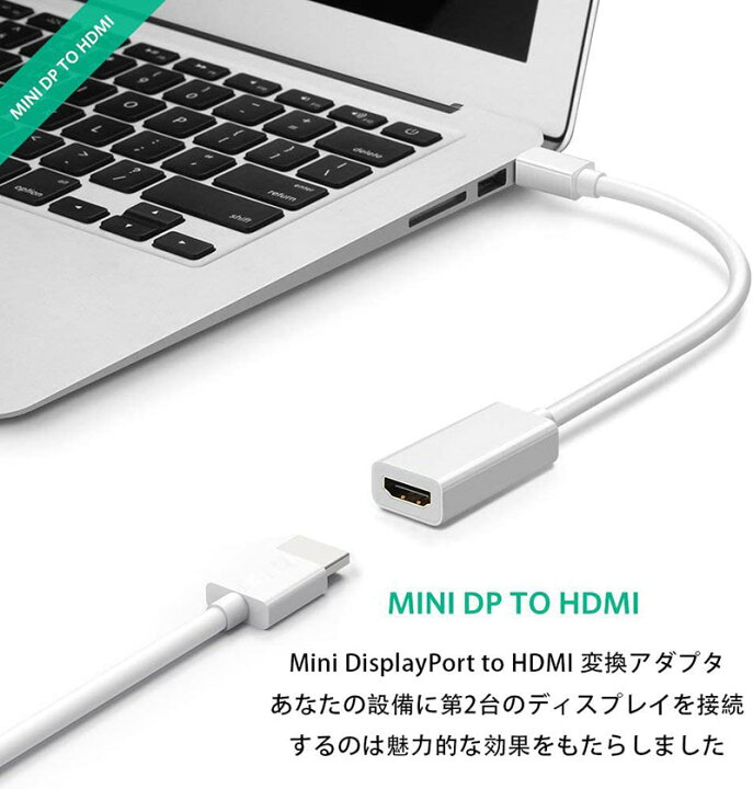 楽天市場】Mini DisplayPort HDMI 変換アダプタ Thunderbolt to HDMI 
