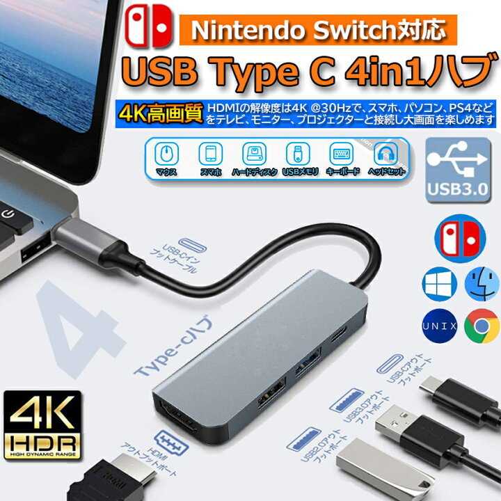Type C HDMI変換アダプター USB 3.0+ 4K 解像度 まとめ買いでお得 Type C HDMI変換アダプター USB 3.0+ 4K 解像度 まとめ買いでお得