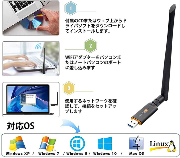 versneller Opwekking mooi 楽天市場】WiFi 無線LAN 子機 1200Mbps 867+300Mbps 2.4G/5Ghz 11ac対応 USB3.0 WiFi 子機 WiFi  USB アダプター WiFi Adapter デュアルバンド 5dBi外部アンテナを搭載 11ac/n/a/g/b Windows/Mac OS/Linux  対応 : ヒットストア