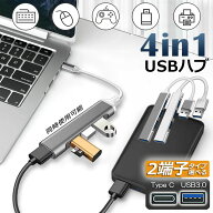 USBハブ type-c USB3.0 2端子 選べる 4ポート 超薄型 USB3.0 バスパワー ps4 USB ハブ ウルトラスリム 軽…