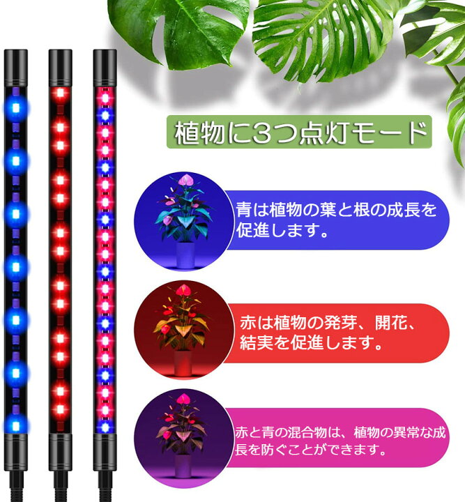 楽天市場】植物育成ライト LED植物育成灯 室内栽培ランプ 3個セット 3 