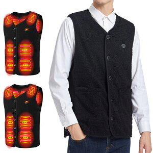 電熱ベスト ボアベスト ヒーターベスト 発熱 温熱ベスト バッテリー別売り 内蔵 16ヒーター 即暖かい 即暖 防寒 洗濯可 メンズ レディース 登山 キャンプ スキー 散歩 スケート 釣り アウトド