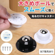 貼るだけキャスター キャスター ボールキャスター 耐荷重100kg 両面テープ コロ 360°回転 貼る 貼るだけ…