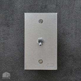ステンレス製トグルスイッチA（1口長方形型）シルバー マット仕上げ 3路式（片切対応） スイッチプレート 照明器具 リビング 玄関 トイレ おしゃれ かっこいい 錆びにくいインダストリアル レトロフューチャー 日本製 国産 メーカー直販
