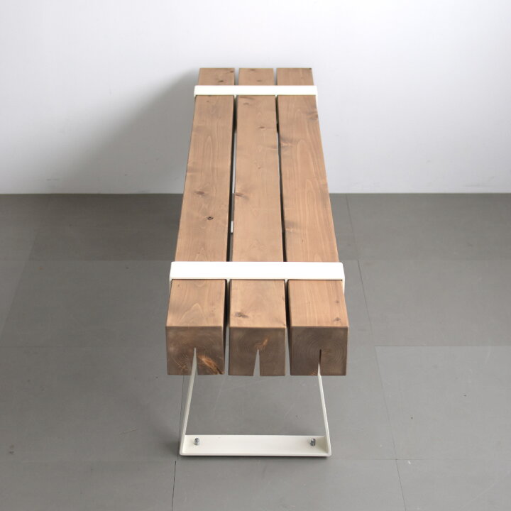 楽天市場】鉄帯ベンチ 白脚オリジナル アイアン ホワイト3人掛け 150cm  