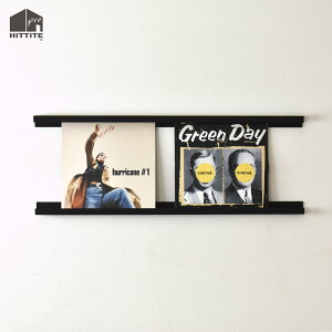 レコードラック ブラックW 50 / 70 / 90 cmレコード ジャケット コレクション ウォールラック ウォールシェルフ ロング 壁付け 壁掛け 面置きおしゃれ かっこいい シンプルディスプレイ インダ