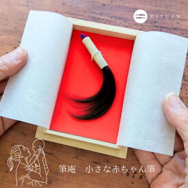誕生記念筆　小さな赤ちゃん筆　【 誕生記念 赤ちゃん 筆 ベビー 髪の毛 出産祝い 記念 メモリアル くせ毛 出産祝 うぶげ 胎毛 産毛 ファースト ヘアー 名入れ 保存 保管 プレゼント 名前入 ベビー 子供 桐箱 日本製 少ない 筆庵 ひつあん ふであん 伝統 職人 安心 】
