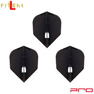 L-style(エルスタイル) L-Flight PRO(エルフライト プロ) 無地 シェイプ ブラック　(ダーツ フライト 羽 …