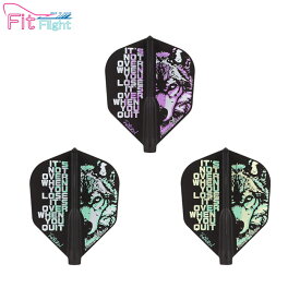 COSMO DARTS(コスモダーツ) Fit Flight(フィットフライト) × Royden Lam ver.5 シェイプ Dブラック ロイデン・ラム選手モデル　(ダーツ フライト)
