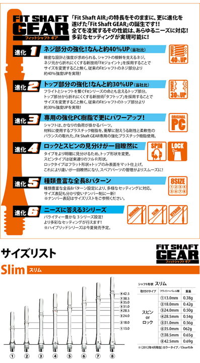 Cosmo Darts ギア フィットシャフト コスモダーツ