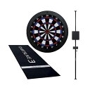【セット商品】DARTSLIVE Home ダーツライブホーム & DARTSLIVE ポールスタンド & DARTSLIVE3 防炎ラベル付スローマット　(ダーツ ボード スタンド ソフトダーツボード ダーツライブ dartslive 自宅 家庭用 オンライン対戦)