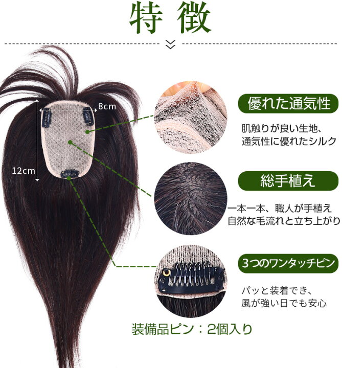 楽天市場】返品OK【楽天1位獲得】【中大面積 8×12cm】 人毛100 