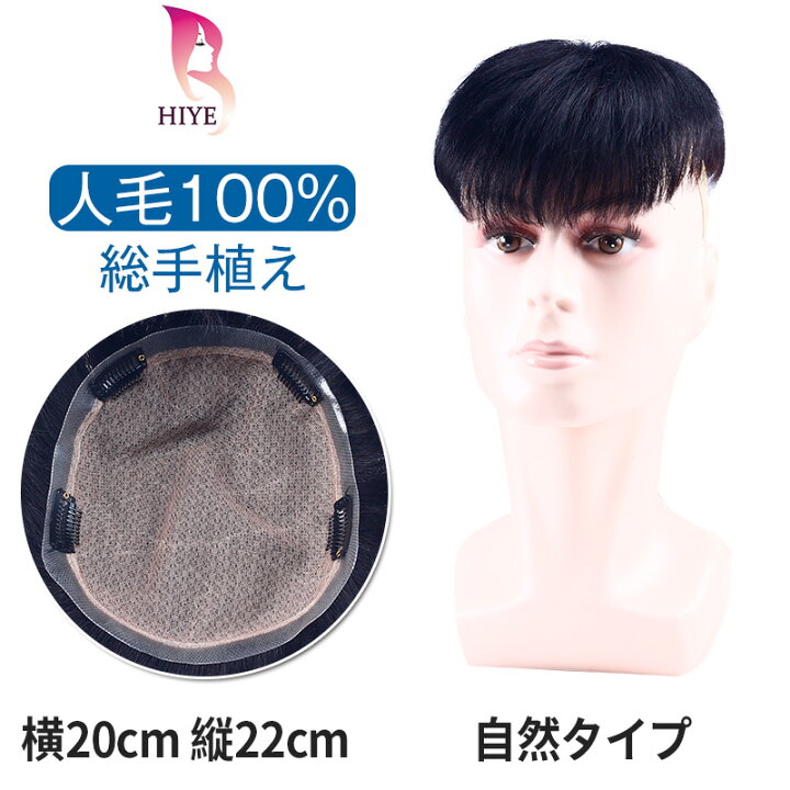 楽天市場】返品OK 部分ウィッグ メンズ 人毛100% 総手植え 自然 通気 