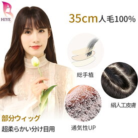 「返品OK」 部分ウィッグ ウィッグ 人毛100％ 総手植え ミセス 自然 頭頂部 ヘアピース 薄毛 白髪隠し 前髪 女性用 かつら 脱毛 トップカバー 女性 つむじ レディース ポイントウィッグ ワンタッチ 滑り止め ミセス ウイッグ HIYE 送料無料xxy-d914-35