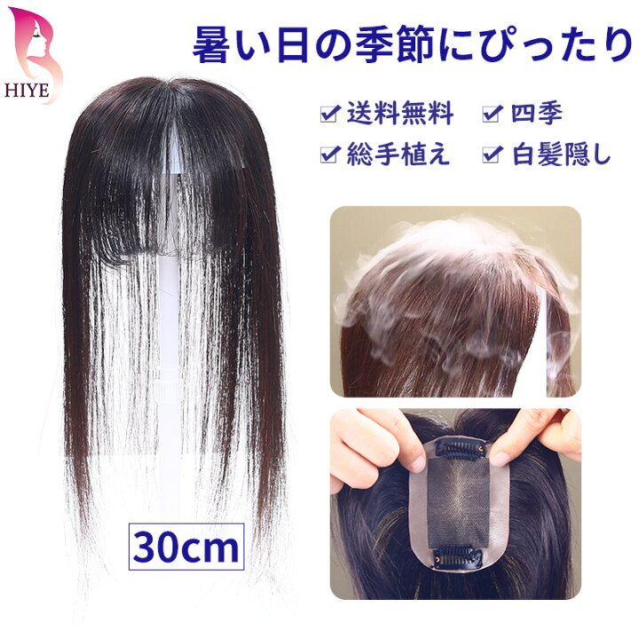 楽天市場】【返品OK】【超通気・肌色メッシュ】部分ウィッグ 人毛100 