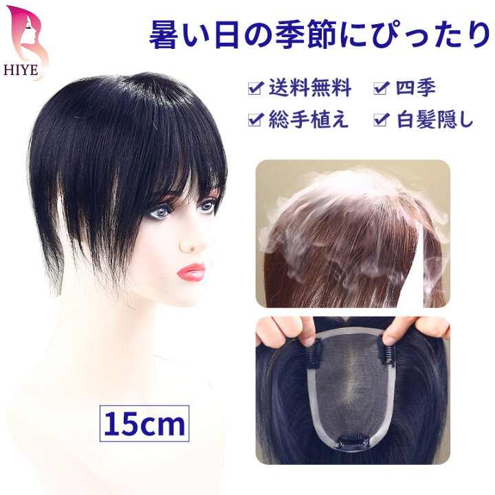 楽天市場】【返品OK】【超通気・肌色メッシュ】部分ウィッグ 人毛100 