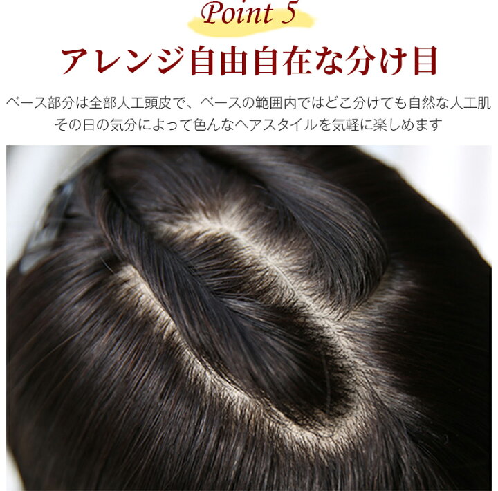 楽天市場】返品OK【 ショートヘアー 向け】部分ウィッグ 頭頂部 
