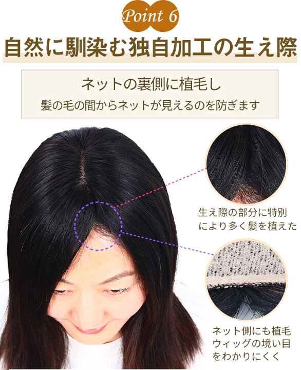 楽天市場】【返品OK】部分 ウィッグ かつら 人毛 総手植え 自然 分け目 
