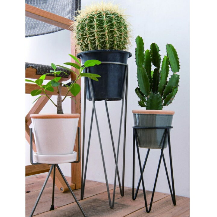 楽天市場 ポッドスタンド 観葉植物スタンド 鉢スタンド 植木鉢 4号鉢推奨 ガーデニング グリーン 観葉植物 ベランダ インテリア 花 プランター アイアン シルバー ブラック ナチュラル 北欧 インダストリアル シンプル 通気性 おしゃれ モダンリビング ひよこ商店