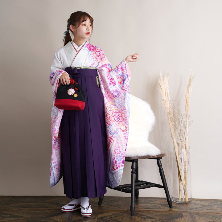 楽天市場】【レンタル】 卒業式 袴 正絹 振袖 18点セット 袴91cm（身長 