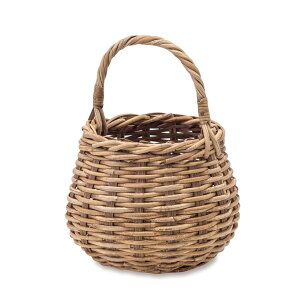 バスケット 収納 無地 編み ラタン カゴ かご 茶色 系 ブラウン 楕円 持ち手 ハンドル ナチュラル ディスプレイ 見せる収納 小物入れ 雑貨 モダンリビング 北欧 インテリア おしゃれ