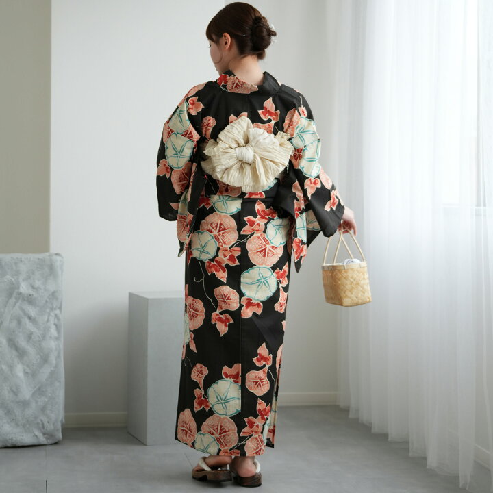 楽天市場】【7％OFF】【綿麻 高級変わり織 浴衣3点セット 先染め 
