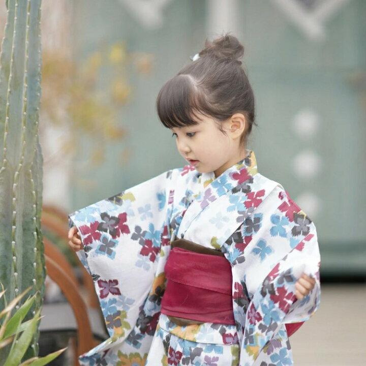楽天市場 子供浴衣 4点セット 浴衣 帯2本 下駄 キッズ 浴衣 子供 女児浴衣 女の子 浴衣セット おうち時間 幼稚園 保育園 こどもゆかた 100 110 1 Kids 3才 10才 ひよこ商店 くすみカラー ナチュラル スモーキーパステル ひよこ商店