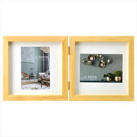 ハクバ フォトフレーム tetra（テトラ） Lサイズ 2面 ナチュラル FSQTT-NTL2 4977187491722 額縁 おしゃれ 写真たて かわいい 木製