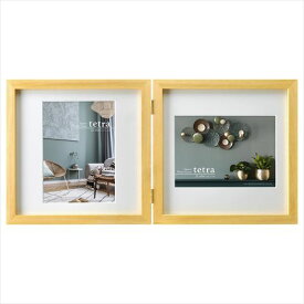 ハクバ フォトフレーム tetra（テトラ） 2Lサイズ 2面 ナチュラル FSQTT-NT2L2 4977187491845 額縁 おしゃれ 写真たて かわいい 木製