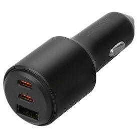 【レターパックプラス650】Carmate(カーメイト）PD/QC対応 3ポートカーチャージャー65W(USB-A+C+C)【SA517】