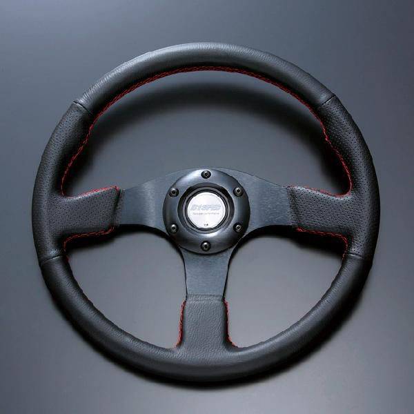 D1スペック プレゼント ステアリング FLAT-R メーカー直送 33パイ 35パイ ホーンボタン 赤 装飾リング付 黒 青ステッチ