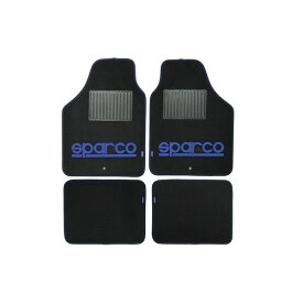 スパルコ SPC・フロアマット 4枚セット 左ハンドル・右ハンドル共通 ブラック/ブルー【SPC1901】