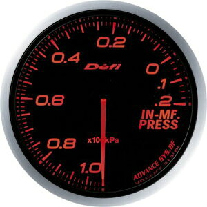 【レターパックプラス650】 Defi(デフィ)アドバンス BF φ60 インテークマニホールドプレッシャー計 アンバーレッド 【DF10102】