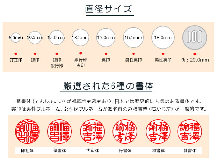 楽天市場】2個以上で10％OFF！認印+訂正印2本セット【10.5-12.0mm+6mm 