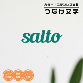 【送料無料】マンション表札 戸建 アパート 表札 高級表札 金属表札 プレートつなげ文字 おしゃれ ネームプレート 玄関 アパート フォント6種・文字高さMAX：5-6cm 切り文字 切文字【カラー・ステンレス表札・つなげ文字】宅急便発送