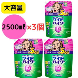 【大容量】 ワイドハイター EX パワー 詰め替え 漂白剤 2500ml ×3個 ワイドハイター exパワー 洗濯 大容量 業務用 BIG 衣料用漂白剤 洗濯用