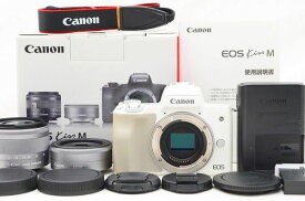 【中古】 『極美品』 Canon EOS Kiss M ダブルレンズキット / Canon / キャノン / ミラーレス一眼カメラ / ダブルレンズキット