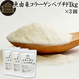 魚コラーゲンペプチド 1kg×3個 粉末 パウダー サプリ サプリメント コラーゲン ペプチド 魚 由来 フィッシュ マリン 超低分子 100% 保存料 無添加 無着色 無香料 純粋 動物性 水溶性 たんぱく質 飲料 健康 食品 美容 スキンケア collagen アミノ酸 コーヒー お茶 ジュース
