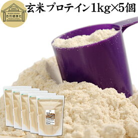 玄米プロテイン 1kg×5個 ブラウンライス 甘くない プロテイン ライス 女性 タンパク質 パウダー こども 高齢者 高校生 お試し 保存料 無添加 粉末 たんぱく質 植物 げんまい アレルゲン なし サプリ サプリメント 大容量 メンズ レディース 置き換え 美容 健康 ファスト