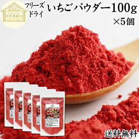 いちごパウダー 100g×5個 フリーズドライ いちご パウダー イチゴパウダー 苺パウダー 保存料 無添加 業務用 製菓用 ストロベリーパウダー 苺 100% ストロベリー パウダー 菓子 材料 菓子材料 製菓材料 お菓子 洋菓子 パン パン材料 スイーツ 和菓子 製菓 製パン 材料