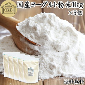 ヨーグルト 粉末 1kg×5個 ヨーグルトパウダー 業務用 粉末ヨーグルト 100% 粉ヨーグルト 保存料 無添加 無糖 砂糖不使用 乳酸菌 ビフィズス菌 善玉菌 サプリメント 飲むヨーグルト 離乳食 ベビーフード ペット フード プロバイオティクス プレバイオティクス 発酵 食品