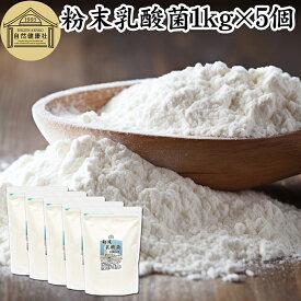 粉末乳酸菌 1kg×5個 ビフィズス菌 粉末 乳酸菌 パウダー サプリ サプリメント プロバイオティクス 菌活 腸活 腸内フローラ 飲料 砂糖不使用 自然健康社 ペット わんこ 犬 猫 ラクリス菌 シールド スマート 乳酸菌 フェカリス菌 おすすめ オリゴ糖 ダイエット ラクトース